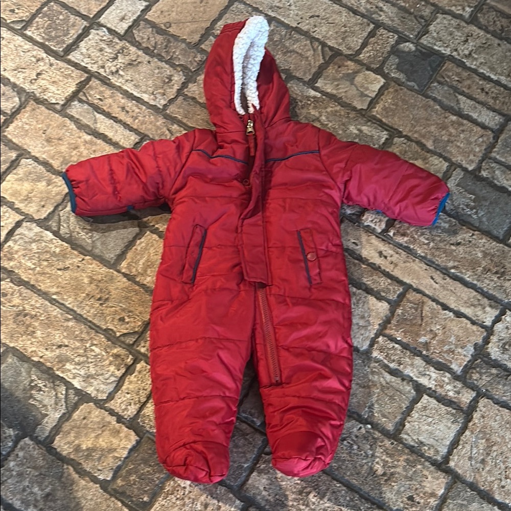 Ben Sherman Red Hooded Baby Snowsuit
